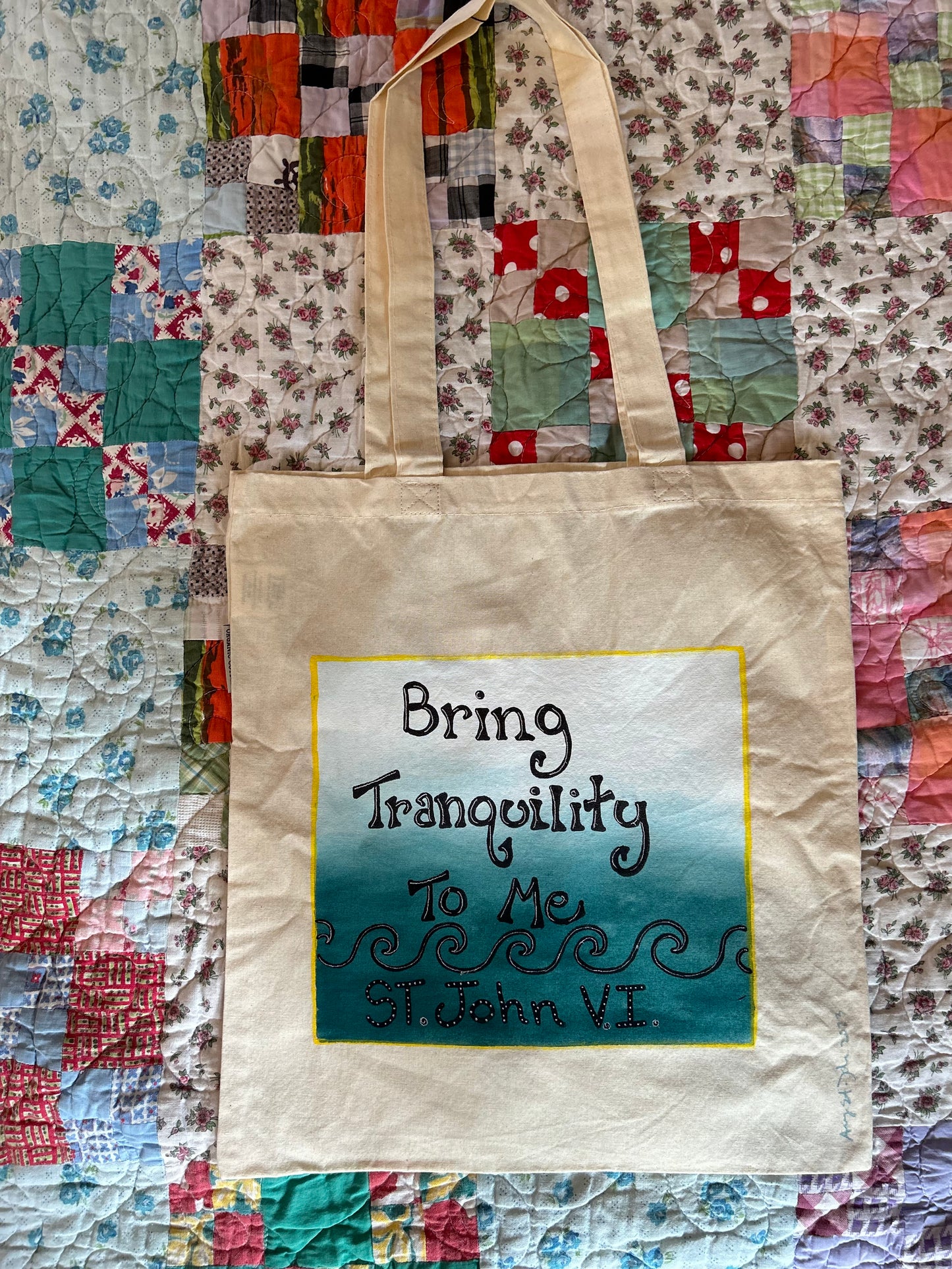 Hand-Painted Tote bag by Amy St. John Ramsdell