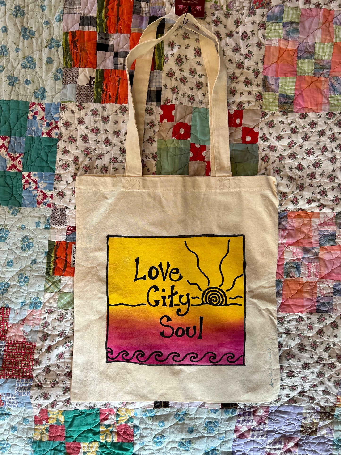 Hand-Painted Tote bag by Amy St. John Ramsdell